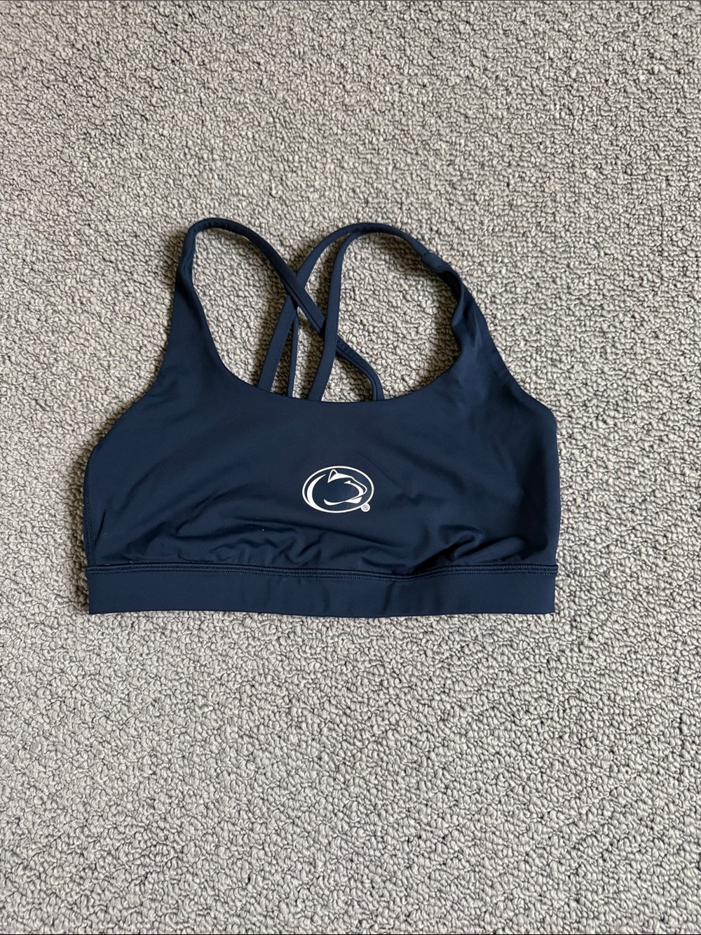 Penn State Nittany Lions Navy Cross-Back Sports Bra…We Are…